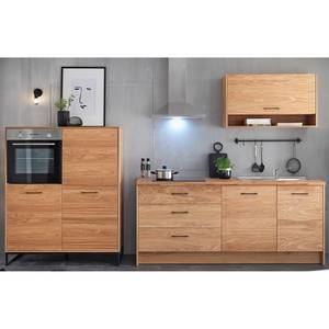 Cucina Laval Rovere impiallacciato - Rovere / Nero - Senza utensili di cucina