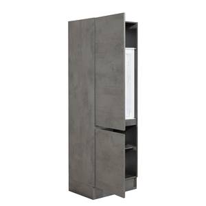 Meuble pour frigo encastrable Tarsus Imitation béton foncé