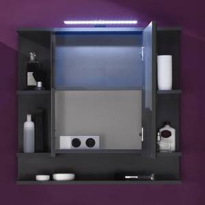 Armoire de toilette Angulo Avec éclairage - Graphite