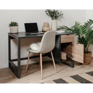 Schreibtisch Mid West Anthrazit / Bambus Dekor