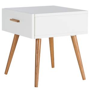 Comodino Siralo Bianco - Materiale a base lignea - 40 x 45 x 40 cm