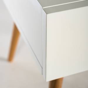 Table de chevet Siralo Blanc - Bois manufacturé - 40 x 45 x 40 cm
