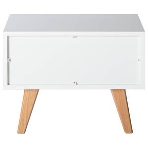 Table de chevet Sono Blanc - Bois manufacturé - 60 x 45 x 40 cm