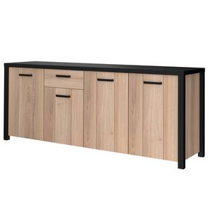 Sideboard Westlock II Esche Dekor / Schwarz