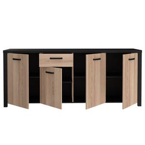 Sideboard Westlock II Esche Dekor / Schwarz