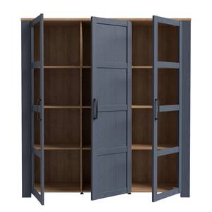 Vitrinenschrank Vassia 151 cm Marineblau