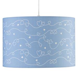 Lampe enfant Herz Tissu mélangé / Acier inoxydable - 1 ampoule - Bleu layette