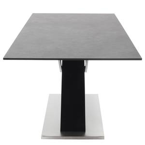 Tavolo da pranzo Tilst Ceramico e vetro / Acciaio - Antracite / Argento e nero
