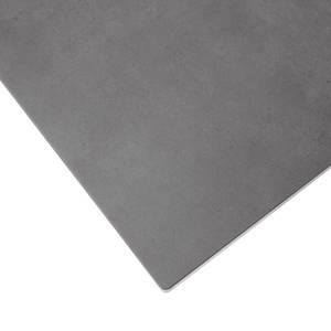 Eettafel Tilst keramiek & glas/roestvrij staal - antracietkleurig/zilverkleurig & zwart