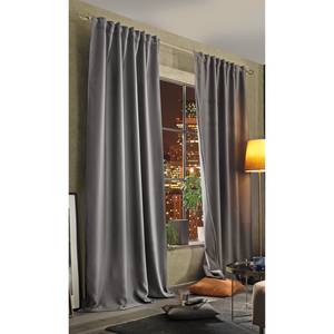 Vorhang mit Kräuselband Acustico Polyester - Grau - 135 x 245 cm