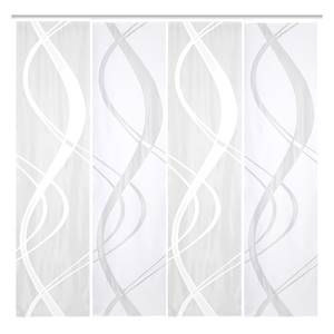 Schiebevorhang Tibaso (4er-Set) Polyester - Weiß - 57 x 245 cm