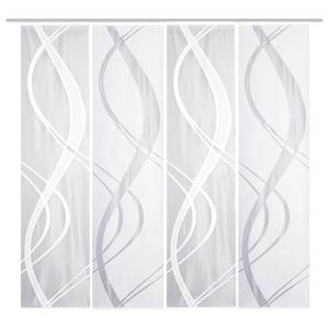Schiebevorhang Tibaso (4er-Set) Polyester - Weiß - 57 x 225 cm