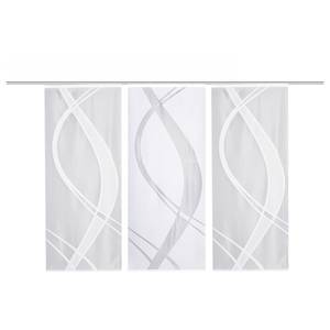 Schiebevorhang Tibaso (3er-Set) Polyester - Weiß - 57 x 145 cm