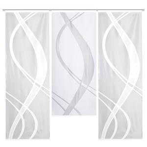 Panneaux japonais Tibasa (lot de 3) Polyester - Blanc - 57 x 145 cm
