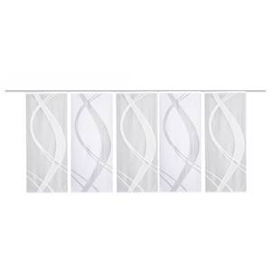 Panneaux japonais Tibaso (lot de 5) Polyester - Blanc - 57 x 145 cm