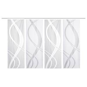 Schuifgordijn Tibaso (set van 4) polyester - wit - 57 x 175 cm
