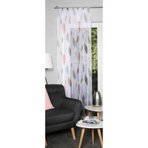 Vorhang mit Kräuselband Paolo Polyester - Rot / Weiß - 140 x 245 cm