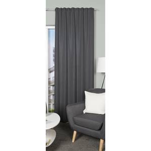 Rideaux Oxford (lot de 2) Polyester - Noir - 135 x 245 cm