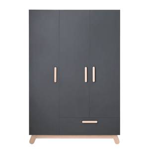 Armoire enfant Jara Gris - Bois manufacturé - 134 x 200 x 52 cm