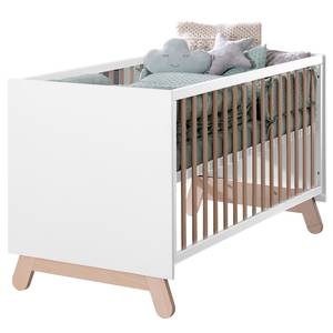 Lit bébé évolutif Clara Blanc - Bois manufacturé - 76 x 84 x 143 cm