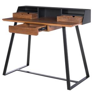 Bureau Momo walnotenhouten look/zwart