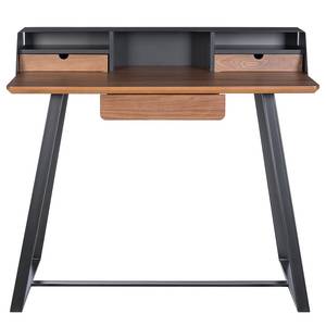 Bureau Momo walnotenhouten look/zwart