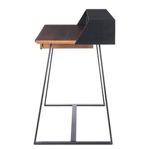 Bureau Momo walnotenhouten look/zwart