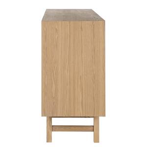 Dressoir TAYLOR 4 lades rotan/deels massief eikenhout - beige/eikenhout