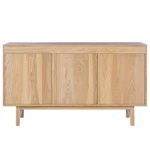 Dressoir TAYLOR 4 lades rotan/deels massief eikenhout - beige/eikenhout