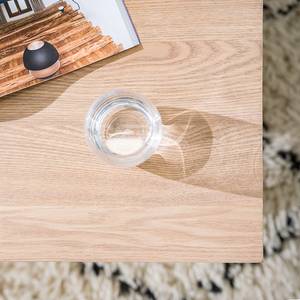 Salontafel TAYLOR rotan/deels massief eikenhout - beige/eikenhout