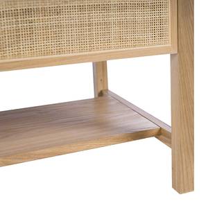 Tavolino da salotto TAYLOR Rattan / Legno di frassino massello - Beige / Frassino chiaro