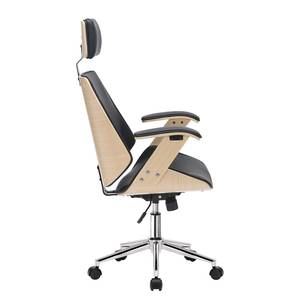 Chaise de bureau pivotante Viiki II Imitation cuir / Acier - Noir / Chrome
