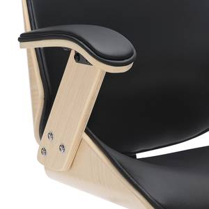 Chaise de bureau pivotante Viiki II Imitation cuir / Acier - Noir / Chrome