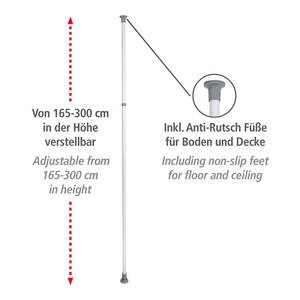 Asta telescopica Herkules I Metallo - Bianco / Grigio - Set da 1