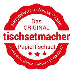 Tischset Bayern und Brezeln (12er-Set) Papier - Mehrfarbig
