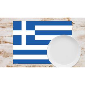 Tischset Griechische Flagge (12er-Set) Papier - Mehrfarbig