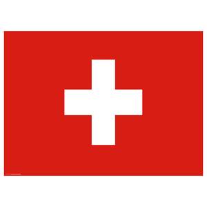 Placemats Zwitserland (set van 12) papier - meerdere kleuren