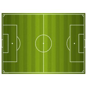 Tischset Fußballfeld (12er-Set) Papier - Mehrfarbig
