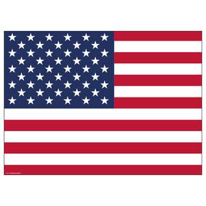 Tischset Amerikanische Flagge (12er-Set) Papier - Mehrfarbig