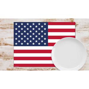 Tischset Amerikanische Flagge (12er-Set) Papier - Mehrfarbig