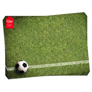 Placemats Voetbal Gras (set van 12) papier - meerdere kleuren