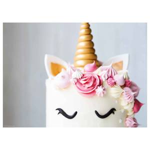 Sets de table Gâteau licorne (lot de 12) Papier - Multicolore