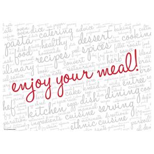 Tischset Enjoy your meal (12er-Set) Papier - Mehrfarbig