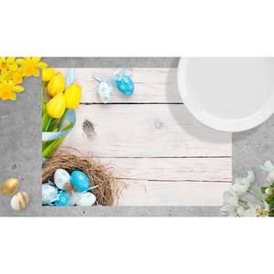 Tischset Eiernest mit Tulpen (12er-Set) Papier - Mehrfarbig