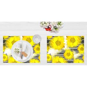 Tischset Sonnenblumen (12er-Set) Papier - Mehrfarbig
