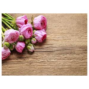 Tovaglietta Rose su legno (12) Carta - Multicolore
