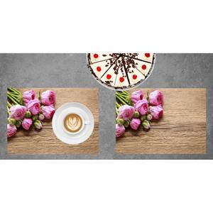 Placemats Rozen Hout (set van 12) papier - meerdere kleuren