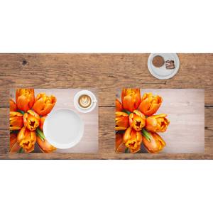 Tischset Tulpen (12er-Set) Papier - Mehrfarbig