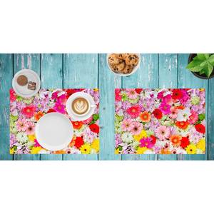 Tischset Blumenmeer (12er-Set) Papier - Mehrfarbig