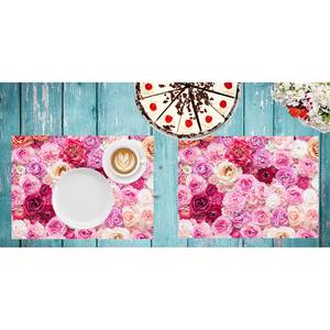 Sets de table Mer de roses (lot de 12) Papier - Multicolore